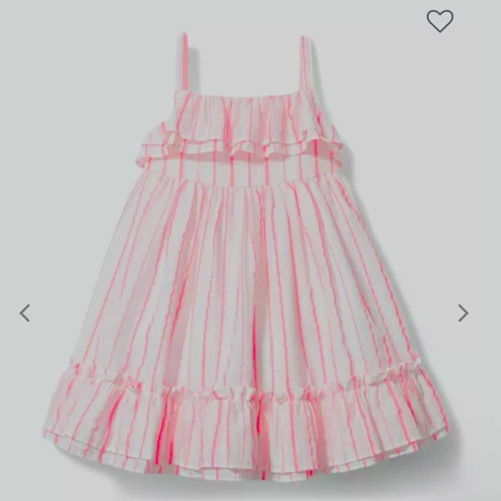 Janie and Jack pink and white striped dress